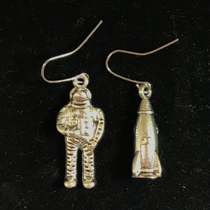 Rocket Man Astronaut Space NASA Earrings